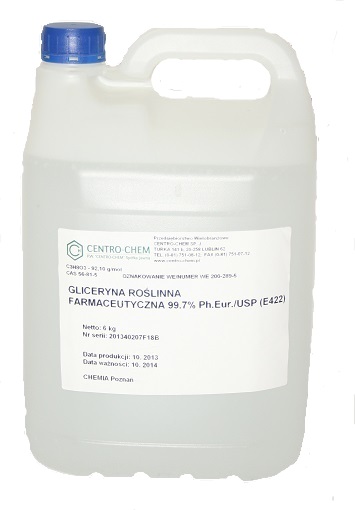 GLICERYNA ROŚLINNA FARMACEUTYCZNA 5L 99,7 % M193Y