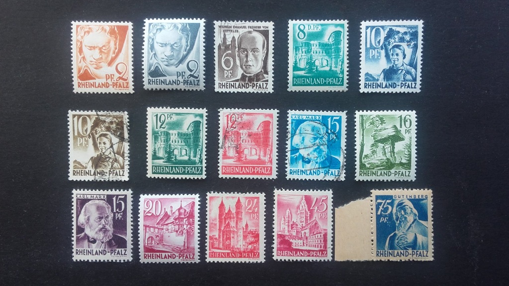 Znaczki Niemieckie, strefa Francuska 1947/48