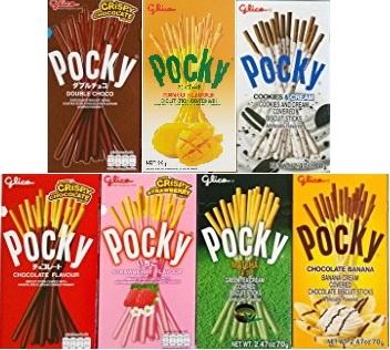 Pyszne Pocky  w zestawie 7 smaków!! 7 szt.