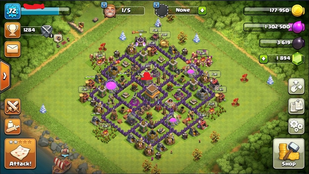 Konto Clash Of Clans | TH 8, 1894 GEMS, 72 LVL !!!