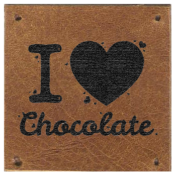 Naszywki skórzane - I LOVE CHOCOLATE