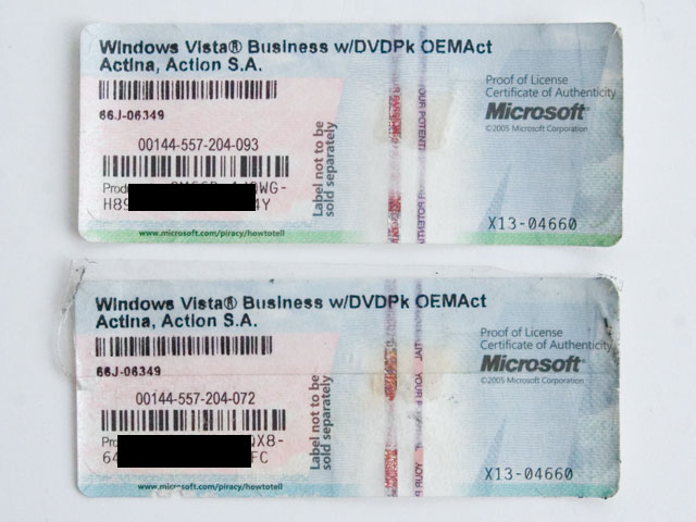 Windows Vista Business Actina Action S.A. -FAKTURA