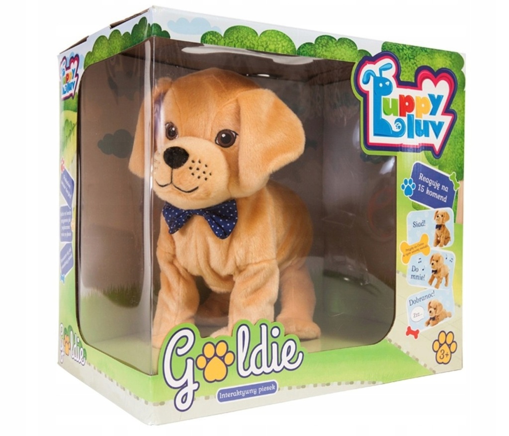 PIESEK GOLDIE INTERAKTYWNY PIES 15 KOMEND TM TOYS