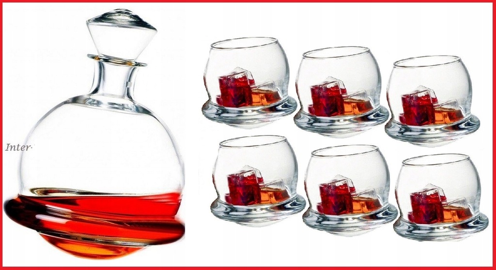 =BUJANA KARAFKA I SZKLANKI DO WHISKY PREZENT HAND