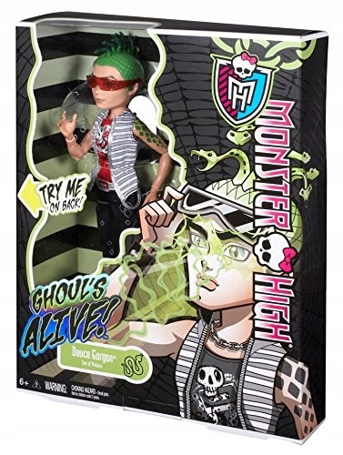 MONSTER HIGH Upiorki Żyją DEUCE GORDON ŻYJE BDD93