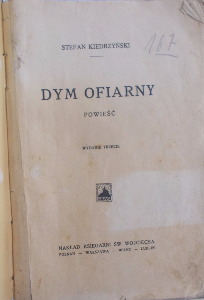 Stefan Kiedrzyński  - Dym ofiarny, 1923r.