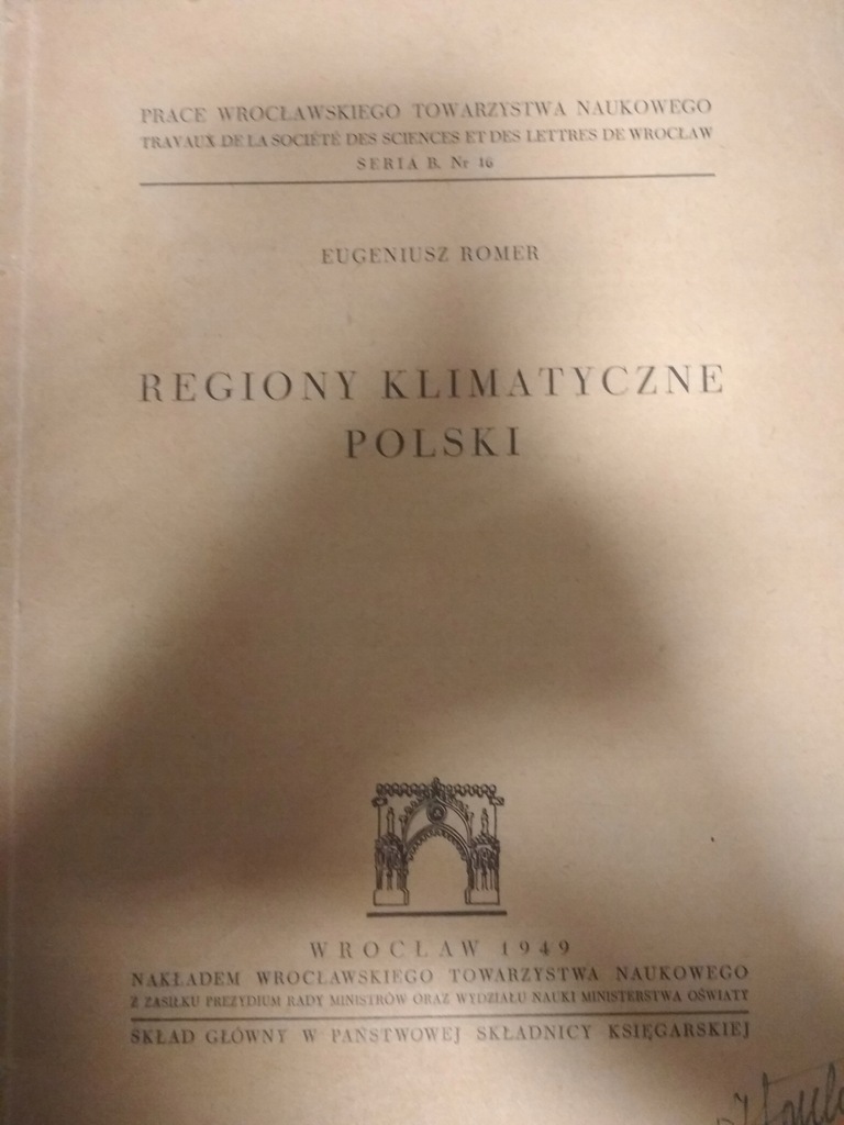 Romer REGIONY KLIMATYCZNE POLSKI 1949