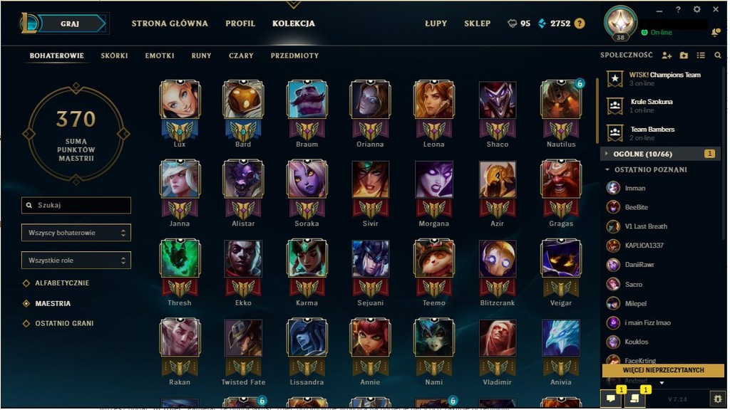 Konto League of Legends, silver 3,  2 super skiny.