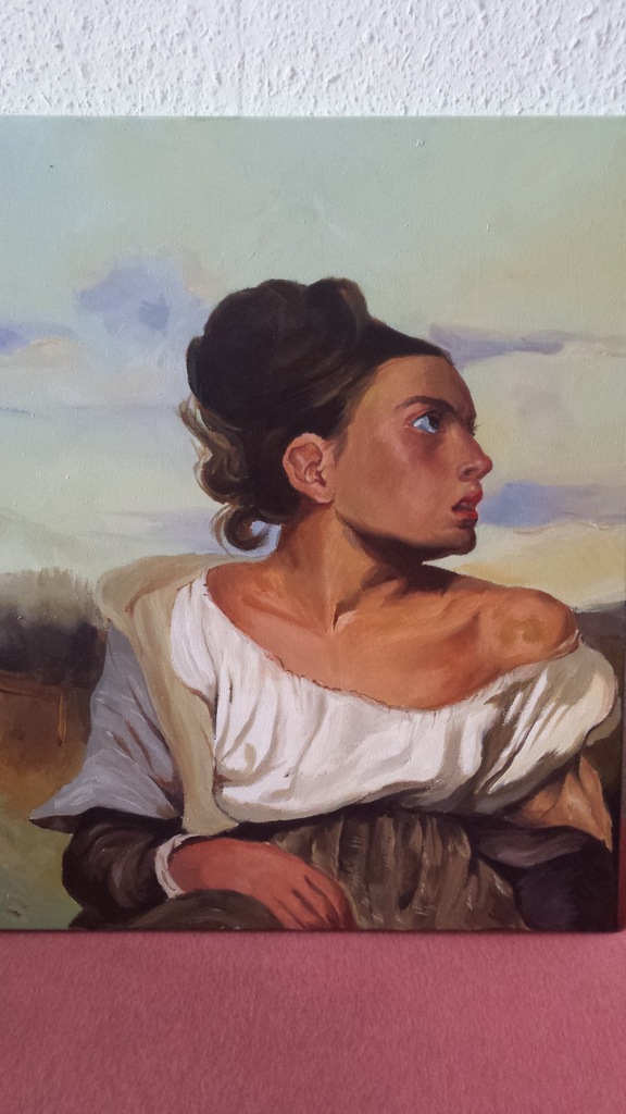 Eugene Delacroix tytuł Sierota na cmentarzu