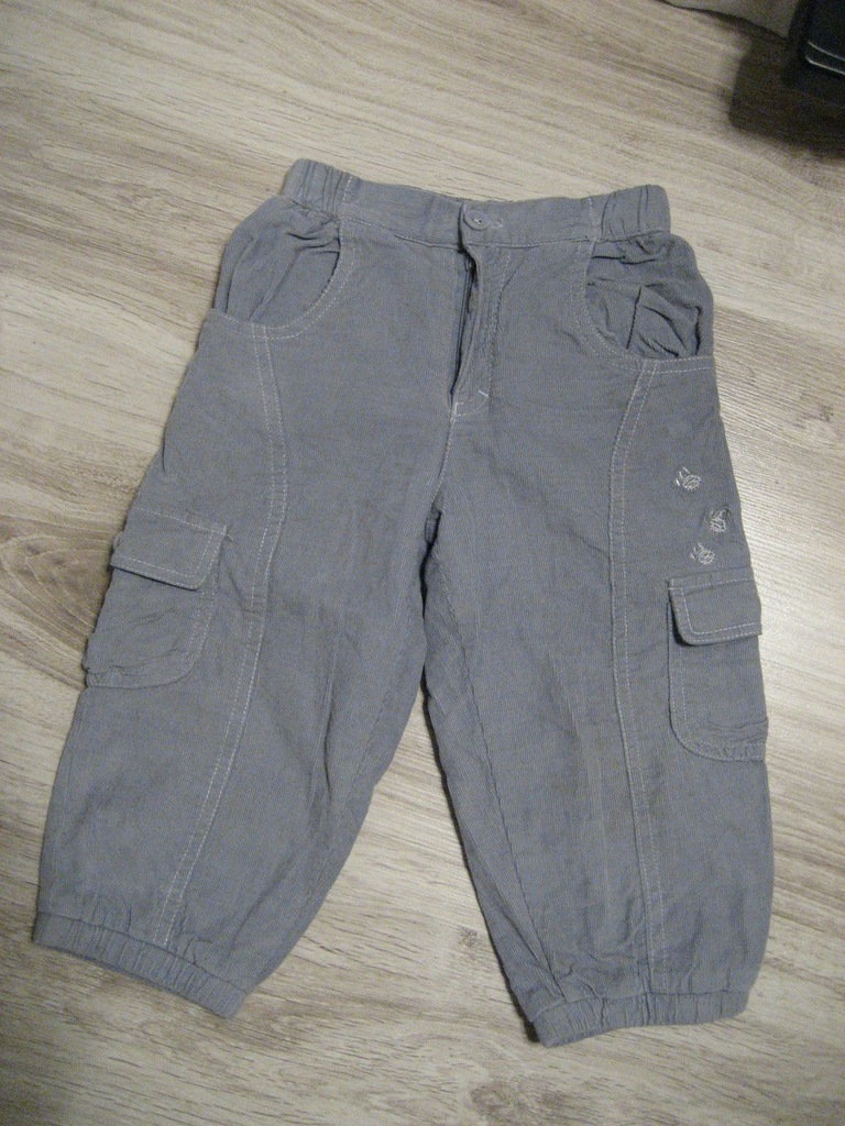 coolclub - ocieplane spodnie z drobnego sztruks 86