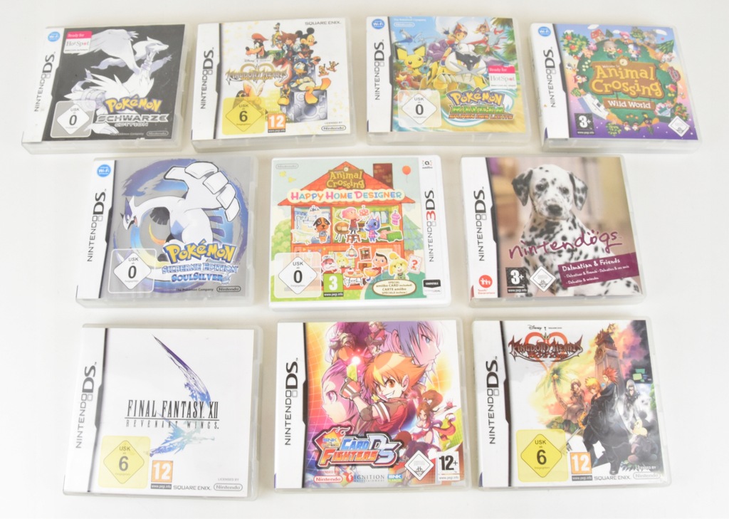Pudełka Nintendo DS /3DS Pokemon Final Fantasy Ksi