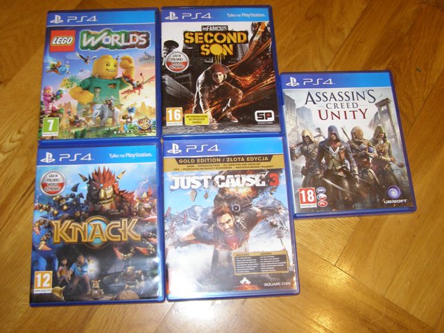 GRY PS4 ZESTAW 5 GIER LEGO KNACK ASSASSINS I INNE