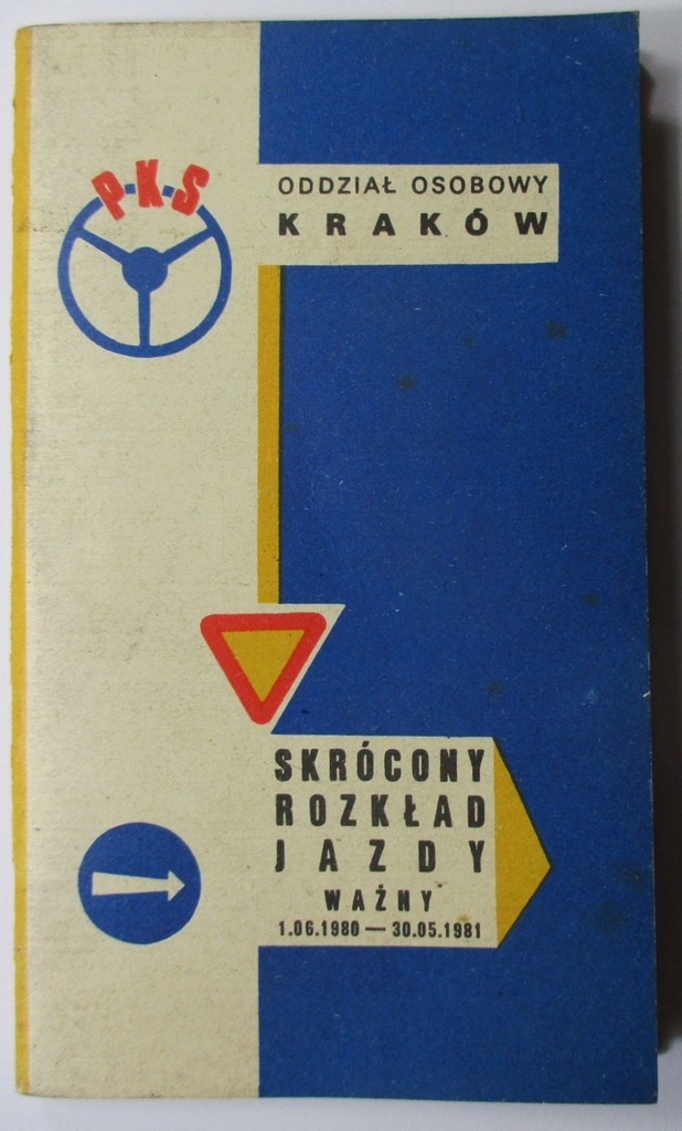 Rozkład jazdy autobusów PKS ODDZ. KRAKÓW 1980/1981