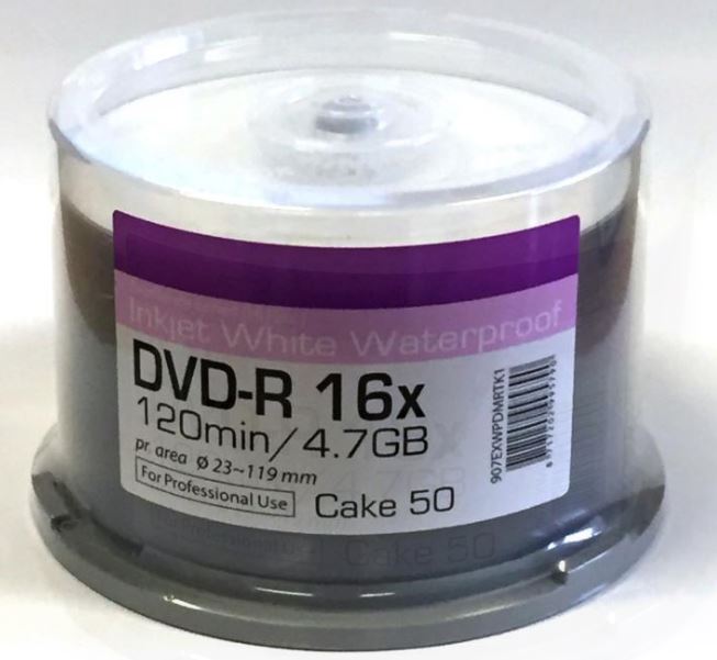 DVD-R RITEK PRINTABLE GLOSS WATERPROOF 100 sztuk
