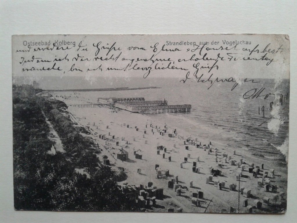 Kołobrzeg - Kolberg plaża obiegowa 1911