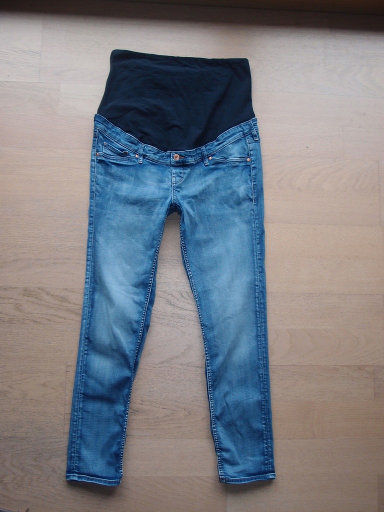 Spodnie ciążowe jeans H&M MAMA rurki rozm.46