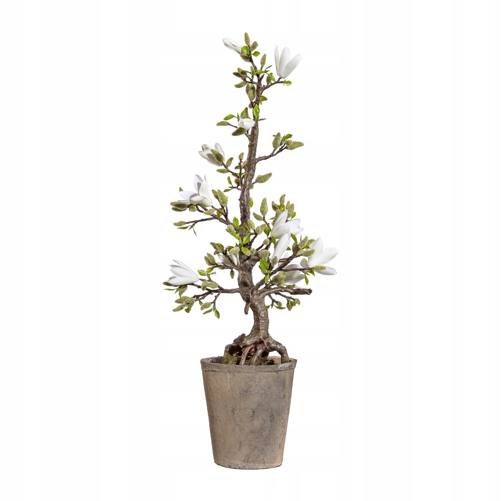 sztuczna MAGNOLIA drzewko 70 cm kwiaty w doniczce