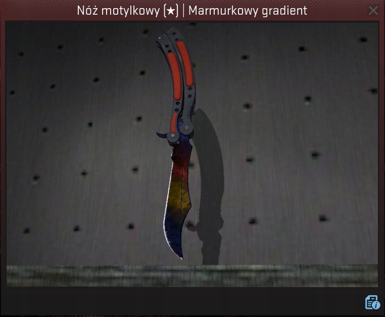 SKIN DO CS:GO-Nóż motylkowy Marmurkowy gradient MW