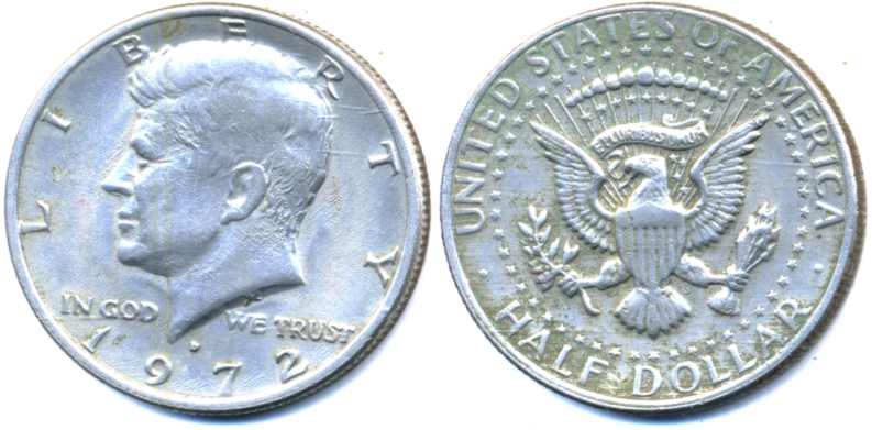 USA  Half Dollar 1972 r. D