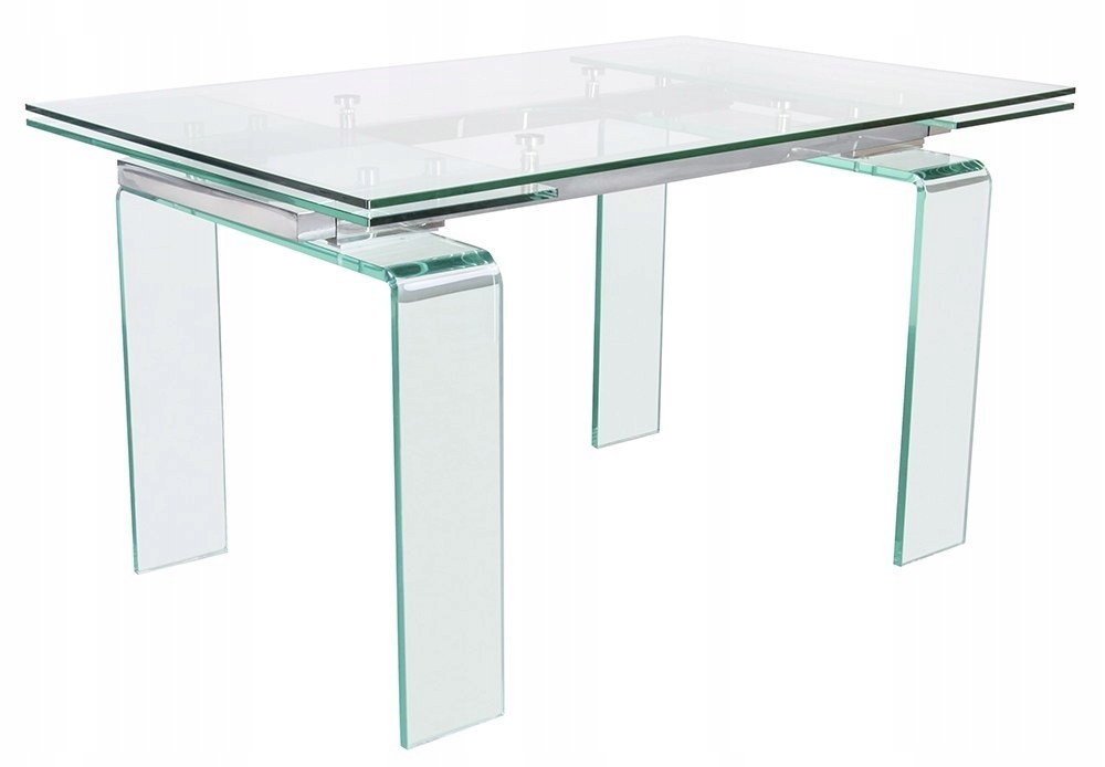 Stół szklany ATLANTIS CLEAR 140/200 - szkło