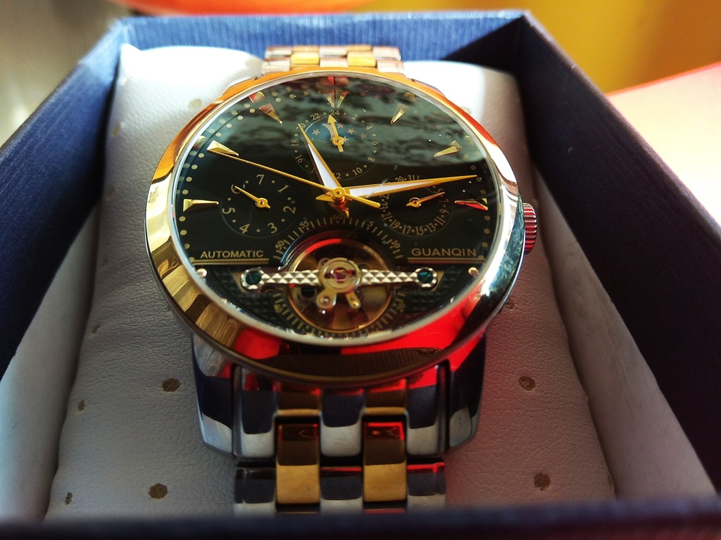 Oryginalny GUANQIN Tourbillon Automatic
