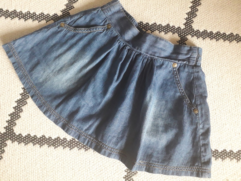 C-denim - piękna jeansowa spódniczka, kieszonki 5l