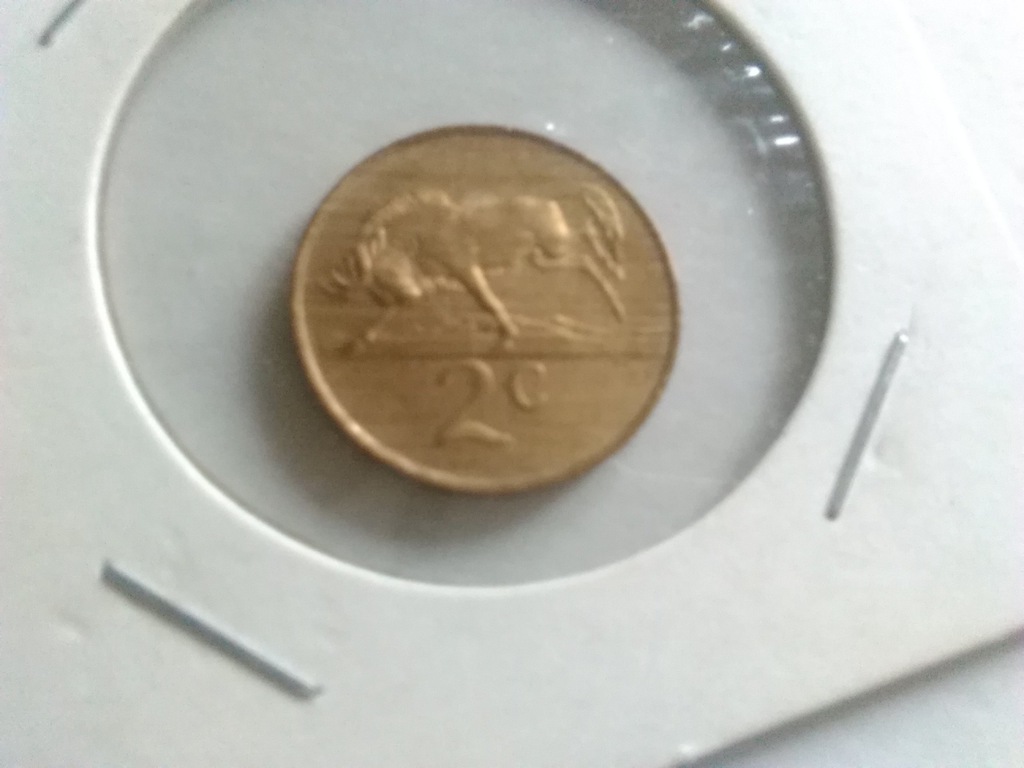 AFRYKA 2 Cent 1990 r. w holderku