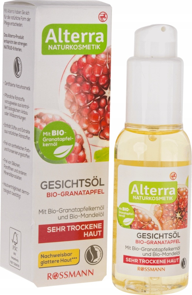 Alterra Olejek do Twarzy z Granatem Bio 30ml