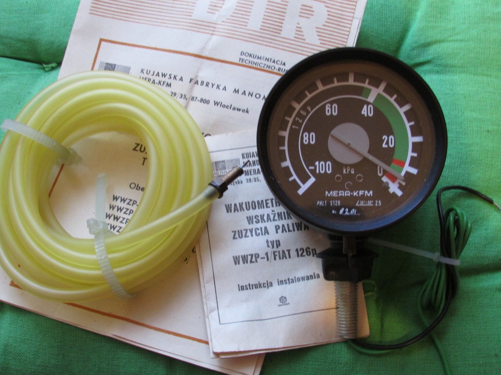Wakuometr Wskaźnik Fiat 126p / 125p /Polonez / PRL