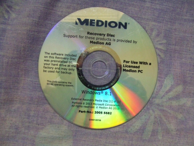 Medion recovery disk windows 8.1