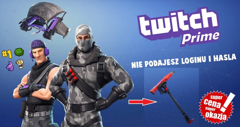 Konto z fortnite TWITCH PRIME SKIN!