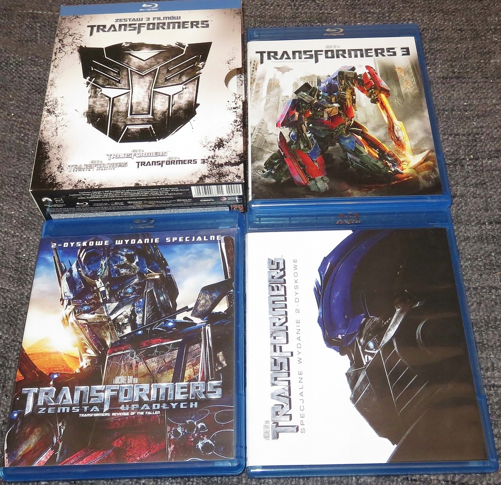 5xBlu-Ray : Transformers 1-3 Trylogia PL