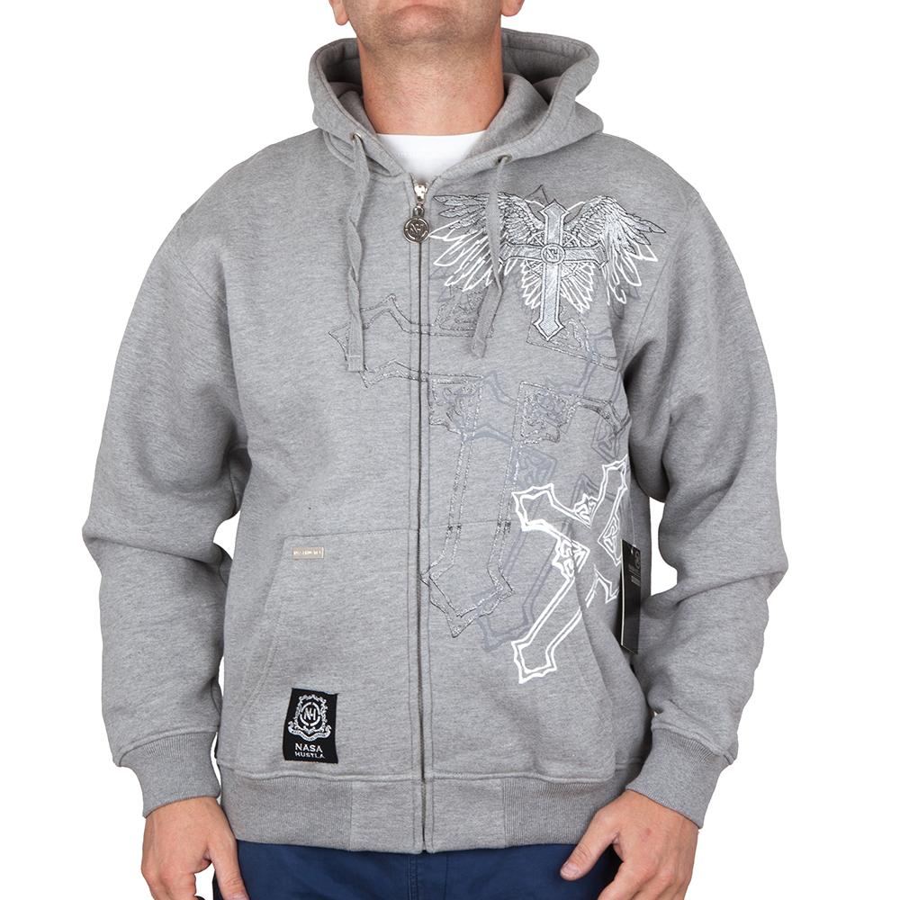Bluza Nasa Hustla Cross Gry Szara Outlet L