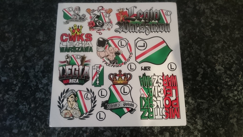 VLEPKI - LEGIA WARSZAWA - SZABLON, TRWAŁE, WYCIĘTE