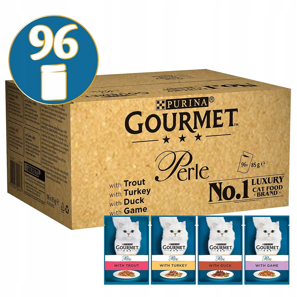 PURINA Gourmet KARMA DLA KOTÓW SASZETKI 96 x 85 g
