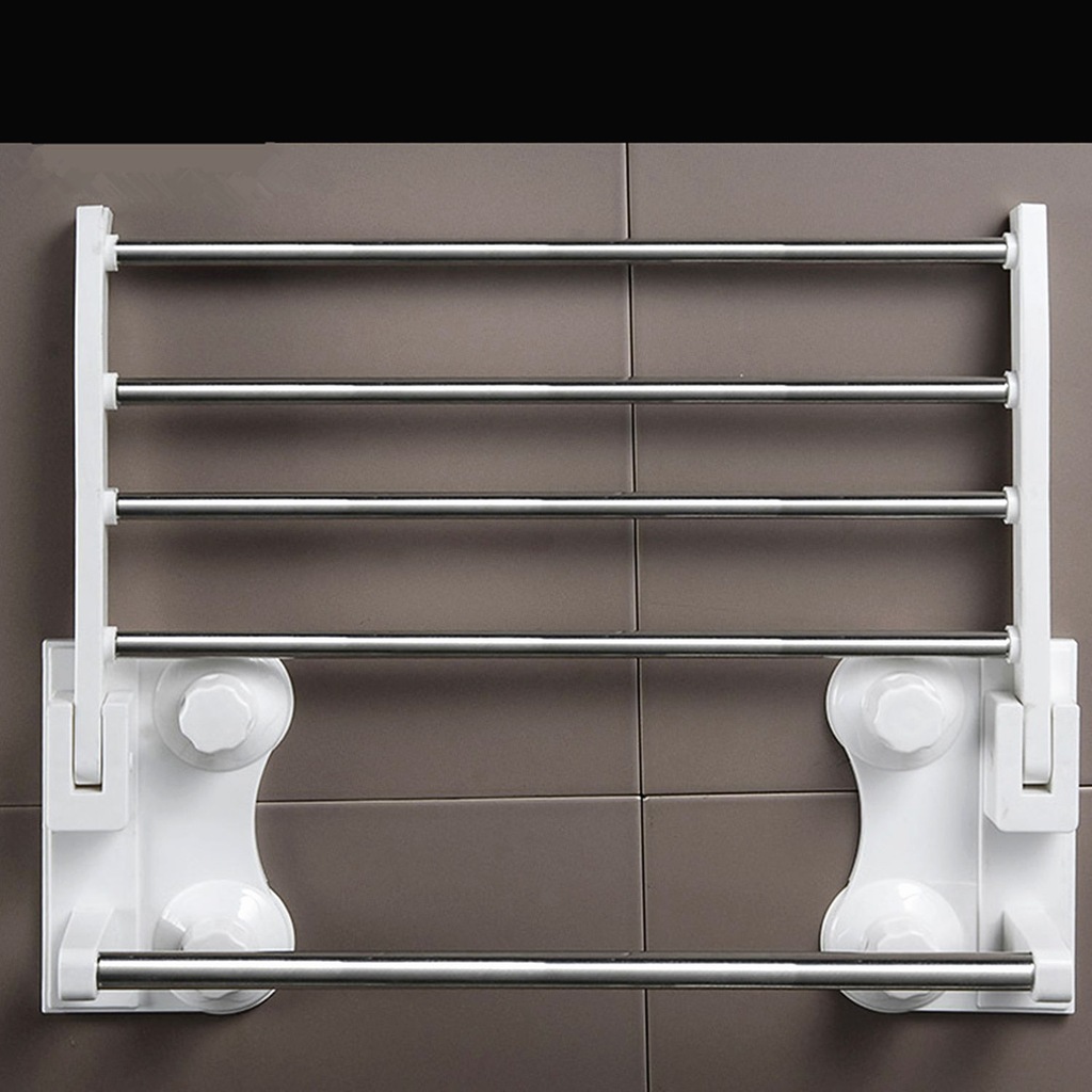 SKŁADANY WIESZAK ŁAZIENKOWY PÓŁKA NA RĘCZNIKI 40CM - 6853926496