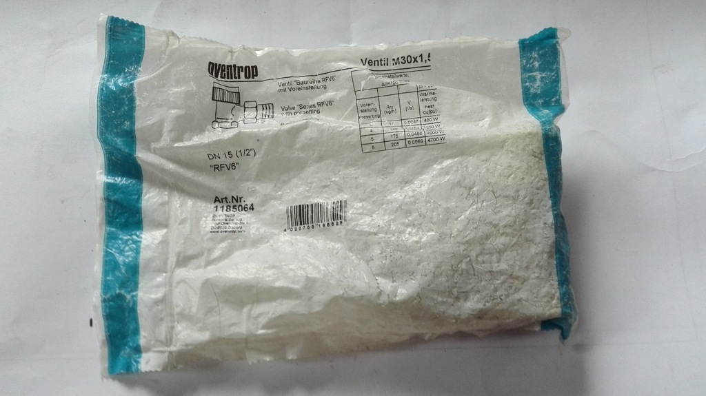 Oventrop Zawór termostatyczny RFV6 DN15 K/LH 1/2''