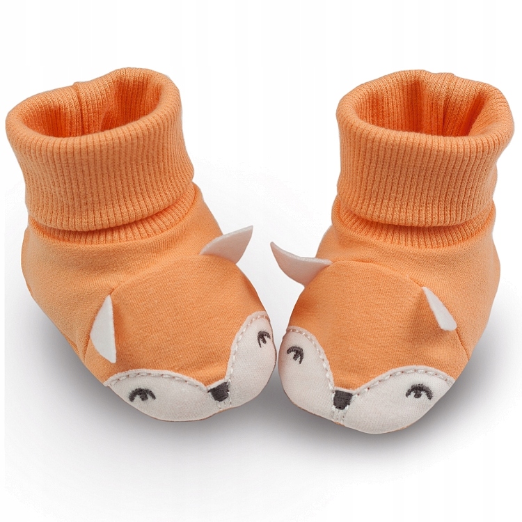 Buciki niemowlęce Smart Fox, pomarańczowe+czapeczk