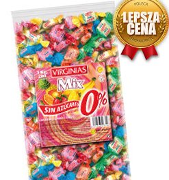 Cukierki miękkie mix,BEZ CUKRU XXL 1KG VIRGINIAS