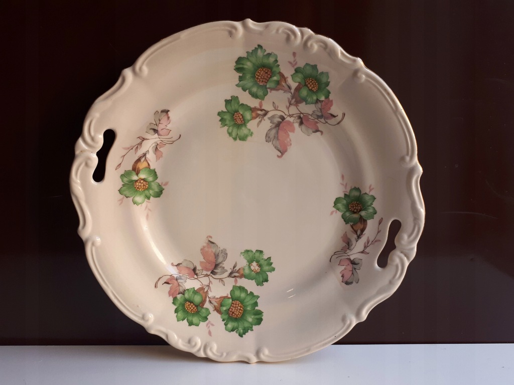 PATERA PORCELANA TUŁOWICE ZIELONE KWIATY %