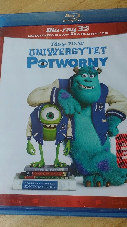UNIWERSYTET POTWORNY BLURAY 3D DISNEY