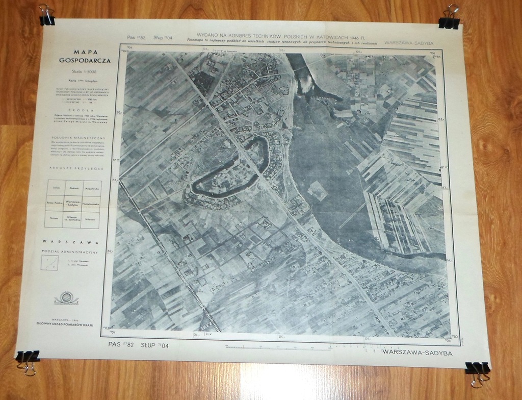 mapa warszawa sadyba Mapa gospodarcza Warszawa Sadyba 1946   7085833443   oficjalne 