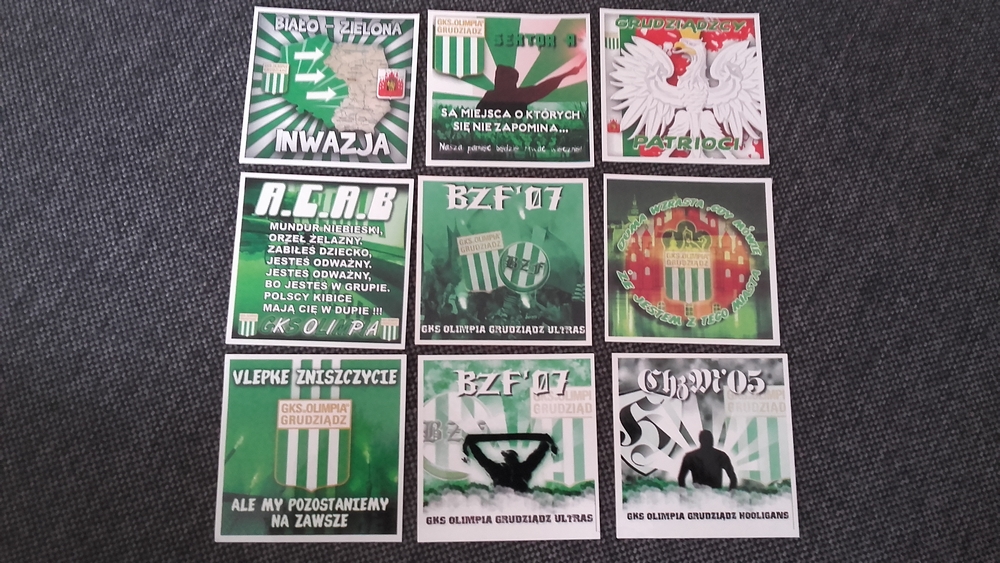 vlepki Olimpia Grudziądz Polska skinhead ultras