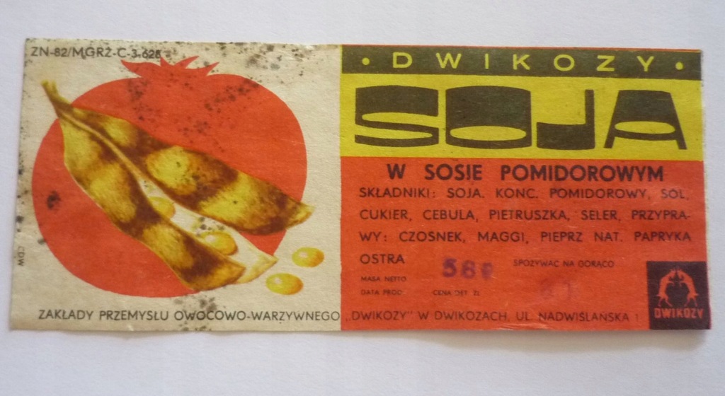 etykieta - PRL - SOJA - DWIKOZY