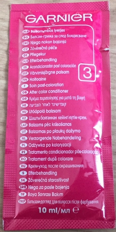 Garnier odżywka do włosów 10 saszetek po 10 ml