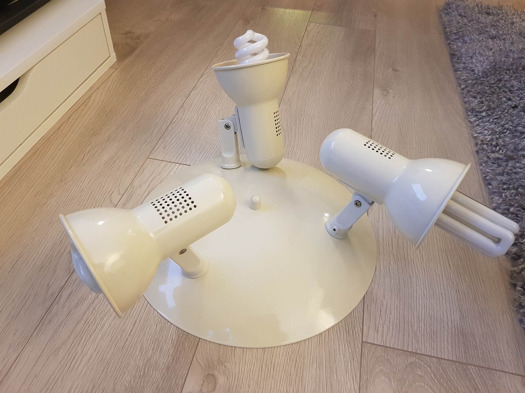 Lampa sufitowa IKEA metalowa reflektor 3-punktowa 