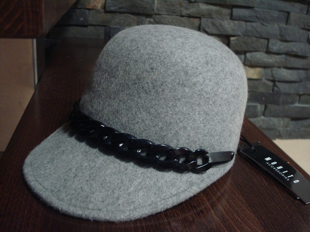 NOWA czapka - kapelusz szary melanż MOHITO roz. M