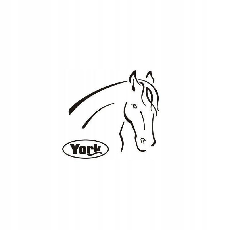 Naklejka na auto York Głowa Konia z Logo czarna 7547088846