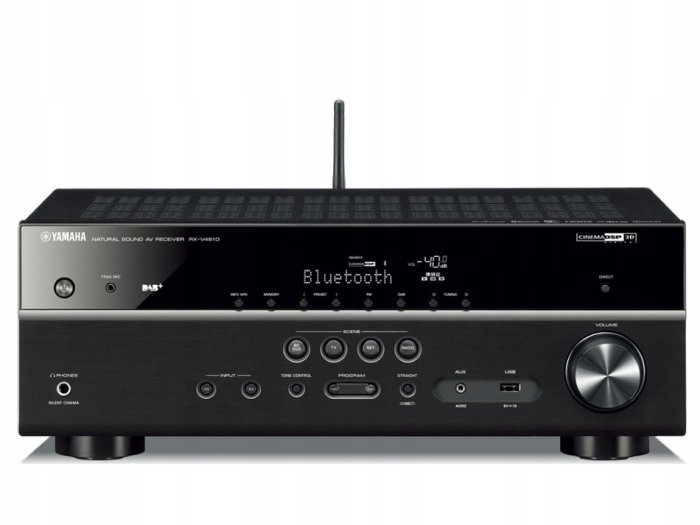 YAMAHA RX-V 481D CZARNY AMPLITUNER KINA ŚWIEBODZIN