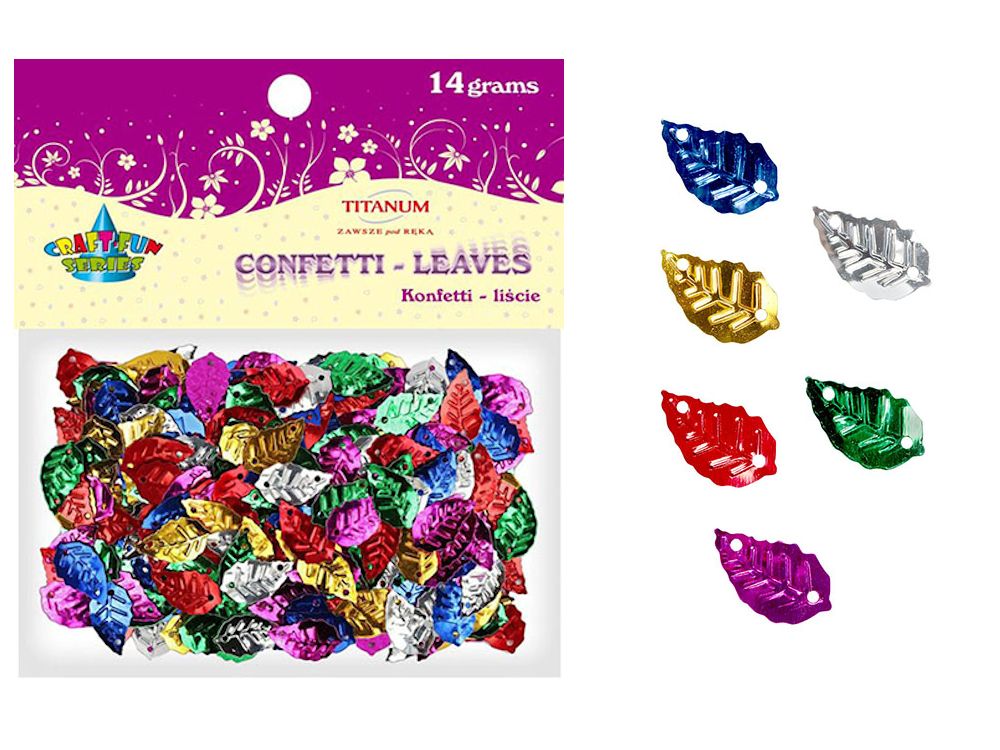 Konfetti kolorowe liście listki 14g 242736